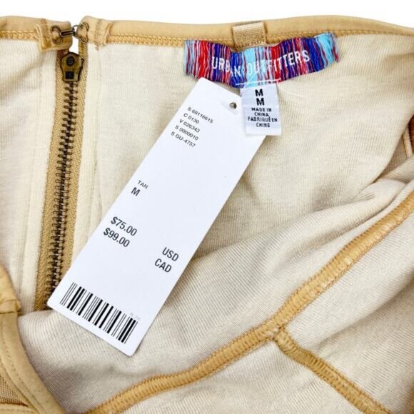 NWT URBAN OUTFITTERS Bari Corset Mini Dress Size Medium Tan - Picture 3 of 4